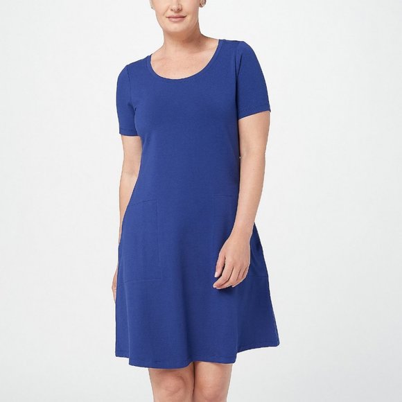 Isaac Mizrahi Live! Short-Sleeve Swing Dress  13475 - Picture 1 of 1